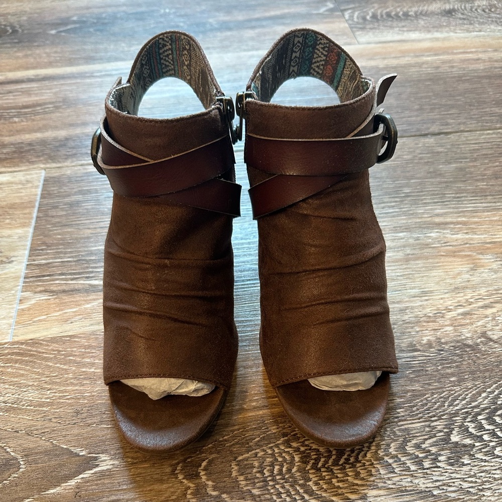 Blowfish Dark Brown Ankle Booties